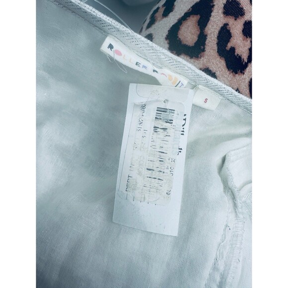 Roller Rabbit S Ondine Metallic Silver Ruffle Sleeve Midi Dress White READ DESCR - Picture 10 of 10